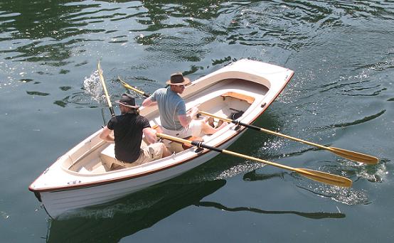The 17' Jersey skiff is excellent for tandem rowing