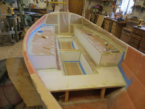 A view of how the deck was constructed, built directly into the hull mold.
